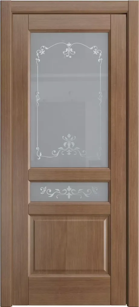 Межкомнатная дверь со стеклом Ребекка Дуб палисандр Шпон (Мильяна)