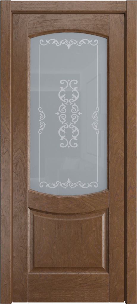 Межкомнатная дверь со стеклом Эрнеста Дуб мокко Шпон (Мильяна)