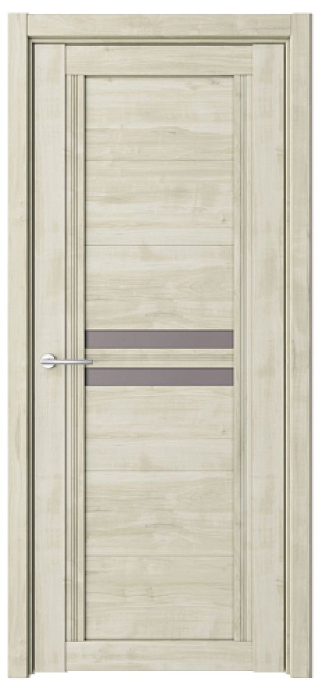 Межкомнатная дверь со стеклом Каролина Кремовый Soft Touch Стекло мателюкс бронза (ALBERO)