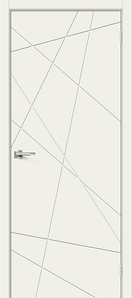 Межкомнатная дверь глухая Граффити-5 Whitey (BRAVO)