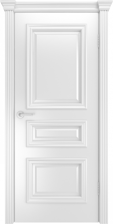 Глухая межкомнатная дверь Бристоль Сити Белоснежный Эмаль (Мильяна)