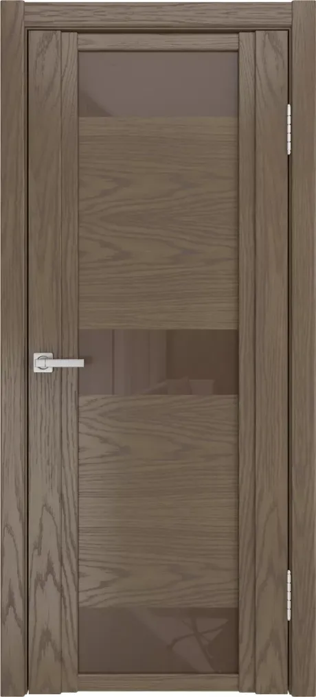 Межкомнатная дверь со стеклом QDO R Дуб грейвуд Шпон (Мильяна)