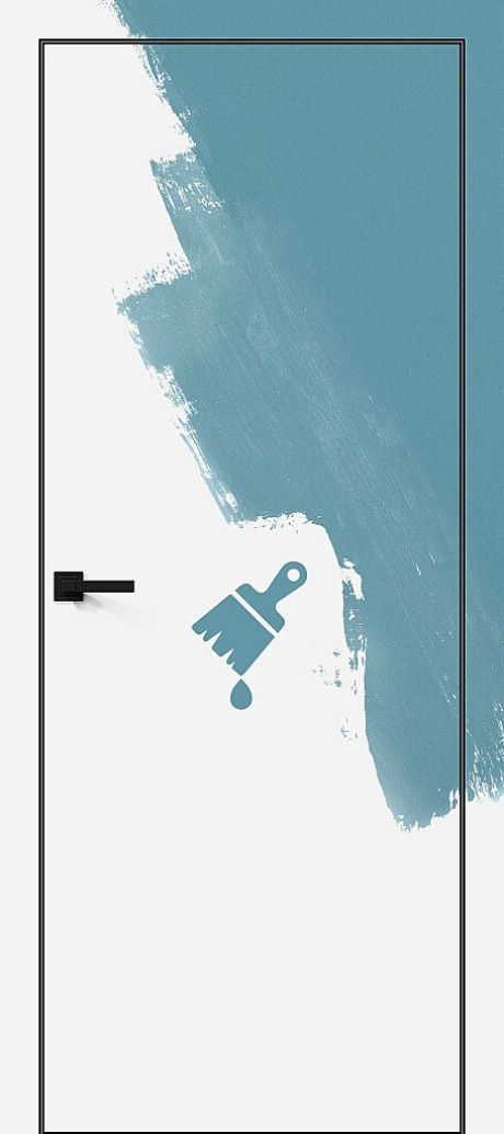 Межкомнатная дверь скрытого монтажа глухая Инвизибл Браво Al Инвизибл Prime/Черный (BRAVO)