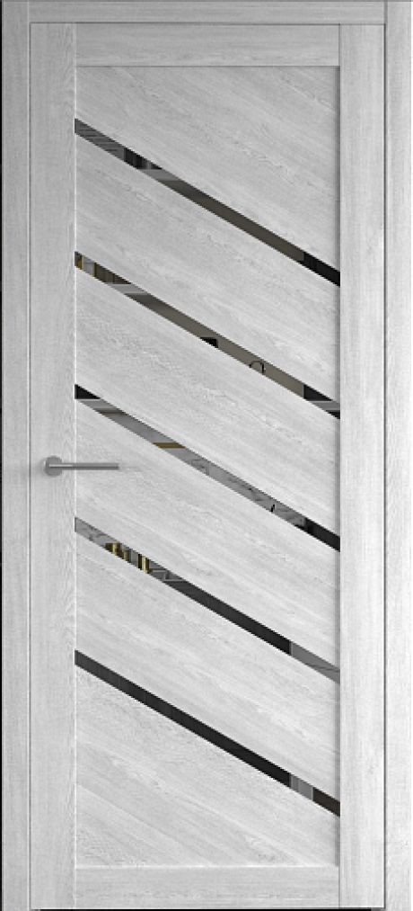 Межкомнатная дверь с зеркалом Сингапур Дуб нордик Эко-шпон Зеркало (ALBERO)