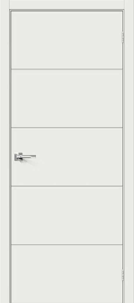 Межкомнатная дверь глухая Граффити-1 Super White (BRAVO)