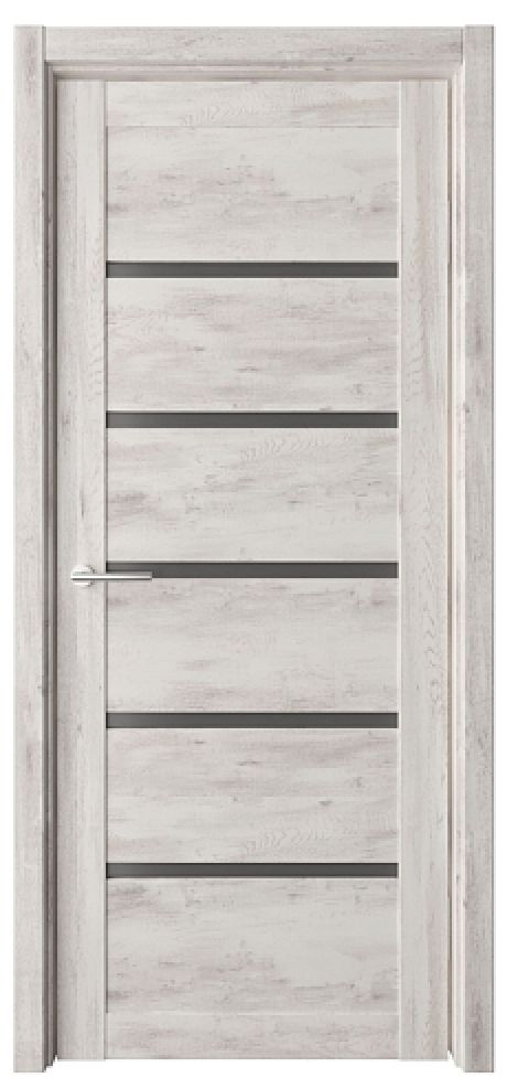 Межкомнатная дверь со стеклом Вена Серый Vinyl Стекло графитовое (ALBERO)