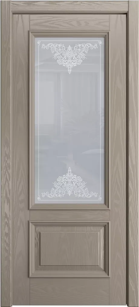 Межкомнатная дверь со стеклом Лондон Латте Шпон (Бипи Дорс)