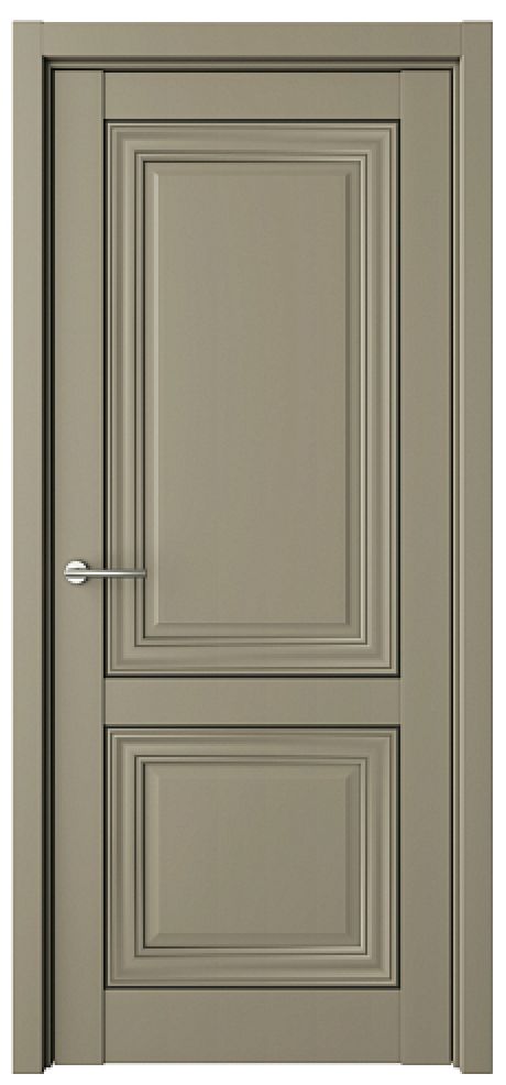 Глухая межкомнатная дверь Спарта-2 молдинг Серый Vinyl (ALBERO)