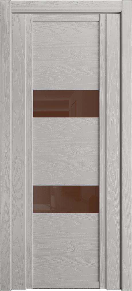 Межкомнатная дверь со стеклом QDO N Грей Шпон (Мильяна)