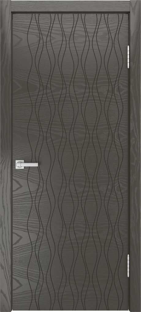 Глухая межкомнатная дверь ID-S Гриджио Шпон (Мильяна)