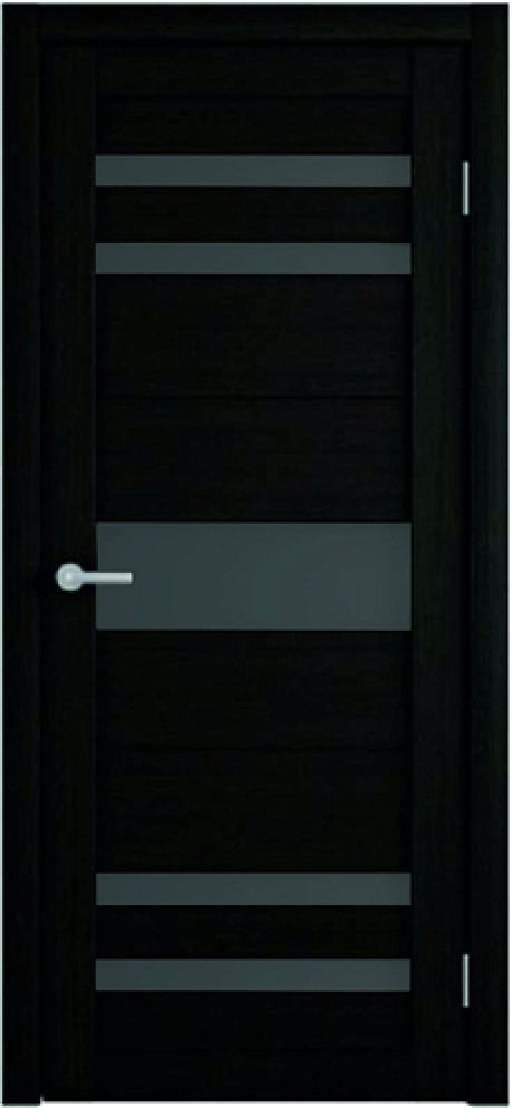 Межкомнатная дверь со стеклом Тренд Т-10 Лиственница темная Eco Tex Стекло графитовое (ALBERO)