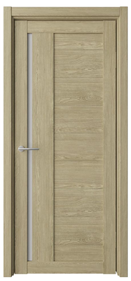 Межкомнатная дверь со стеклом Валенсия Натуральный дуб Эко-шпон Стекло мателюкс (ALBERO)