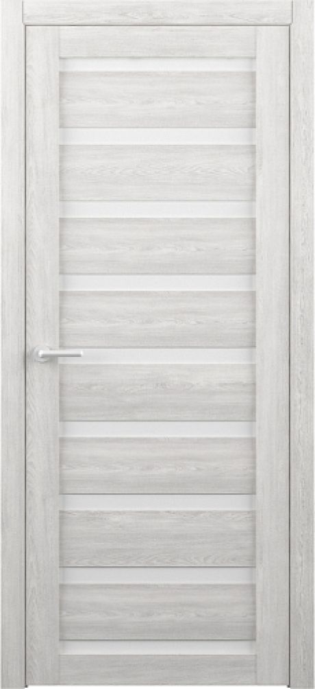 Межкомнатная дверь со стеклом Сидней Дуб нордик Эко-шпон Стекло мателюкс (ALBERO)