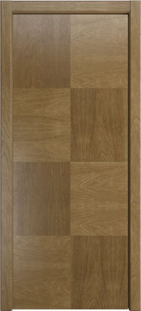 Глухая межкомнатная дверь Некст-4 Дуб янтарь Шпон (Мильяна)