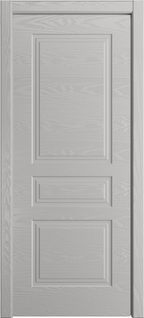 Глухая межкомнатная дверь ID-Челси 3 Грей Шпон (Мильяна)