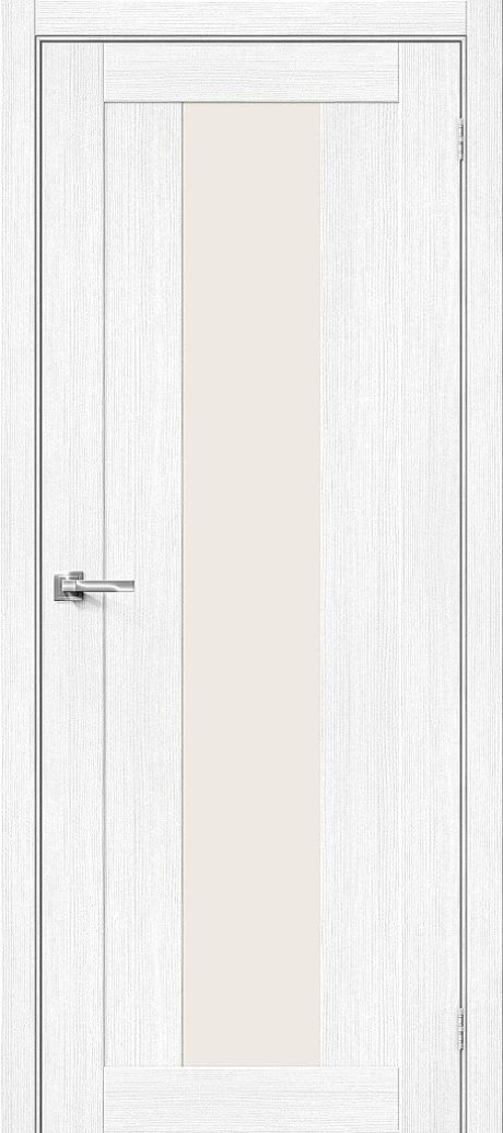 Межкомнатная дверь остекленная Порта-25 Snow Veralinga (ĒLPORTA)