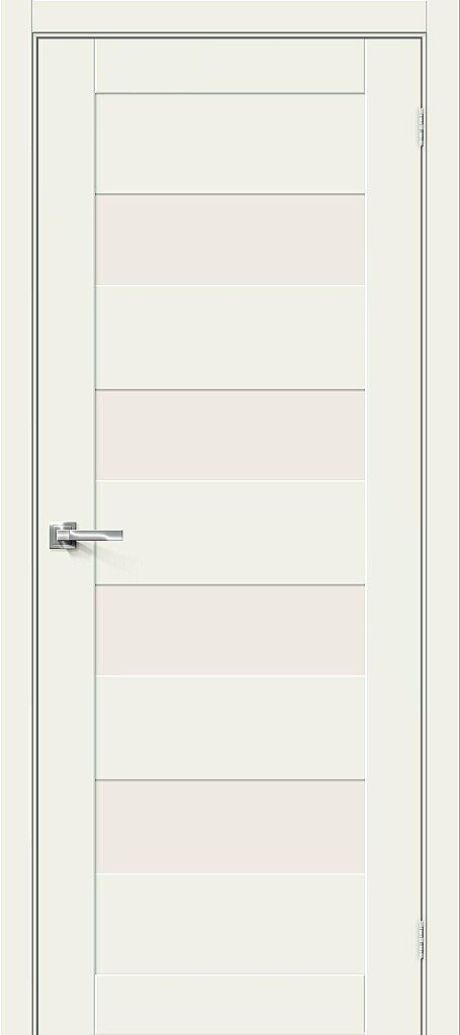 Межкомнатная дверь остекленная Браво-23 White Mix (BRAVO)