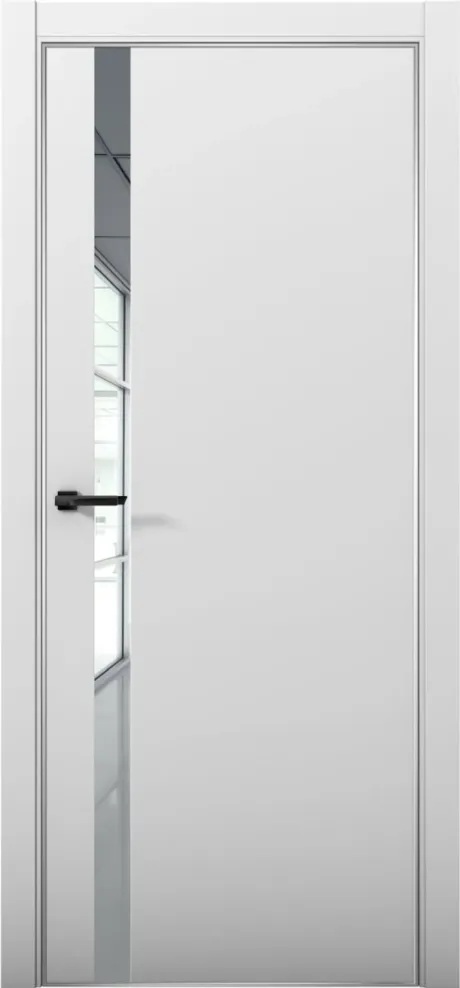 Межкомнатная дверь с зеркалом ESTETICA 07 Манхэттен Анодированная кромка AL (Brandoors)