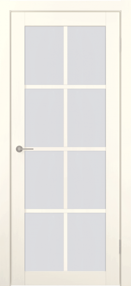 Межкомнатная дверь со стеклом Соната-12 Ваниль Эмалекс (Шейл Дорс)