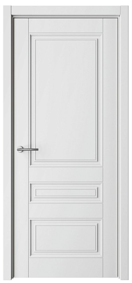 Глухая межкомнатная дверь ПГ Классика-3 Белый Эмаль (ALBERO)