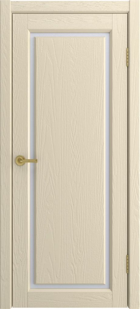 Межкомнатная дверь со стеклом Мадрид-1 Крем Шпон (Мильяна)