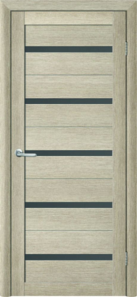 Межкомнатная дверь со стеклом Тренд Т-2 Акация кремовая Eco Tex Стекло графитовое (ALBERO)