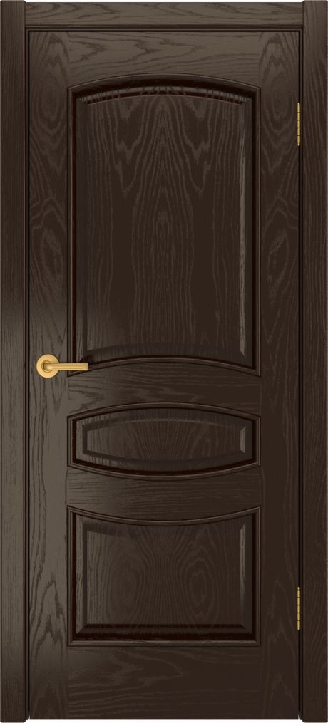 Глухая межкомнатная дверь Венеция Темный шоколад Шпон (Бипи Дорс)