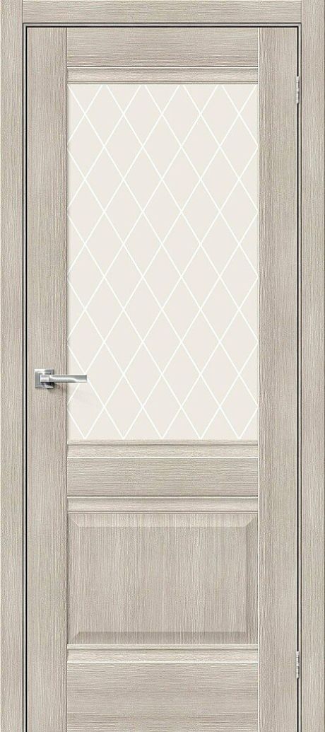 Межкомнатная дверь остекленная Прима-3 Cappuccino (BRAVO)