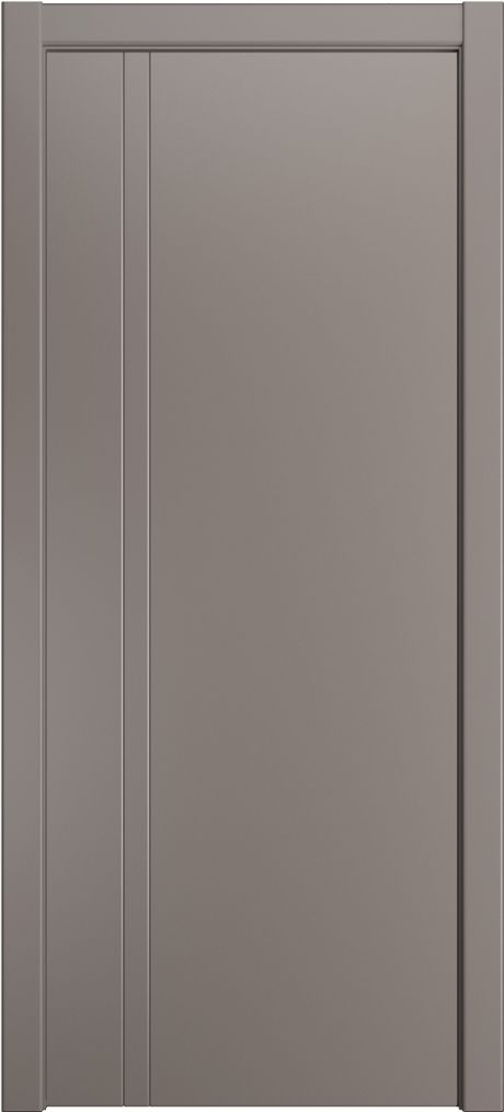 Глухая межкомнатная дверь ID-Y Темно-серый Эмаль (Мильяна)