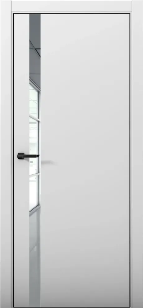 Межкомнатная дверь с зеркалом ESTETICA 07 Манхэттен Кромка AL Black (Brandoors)