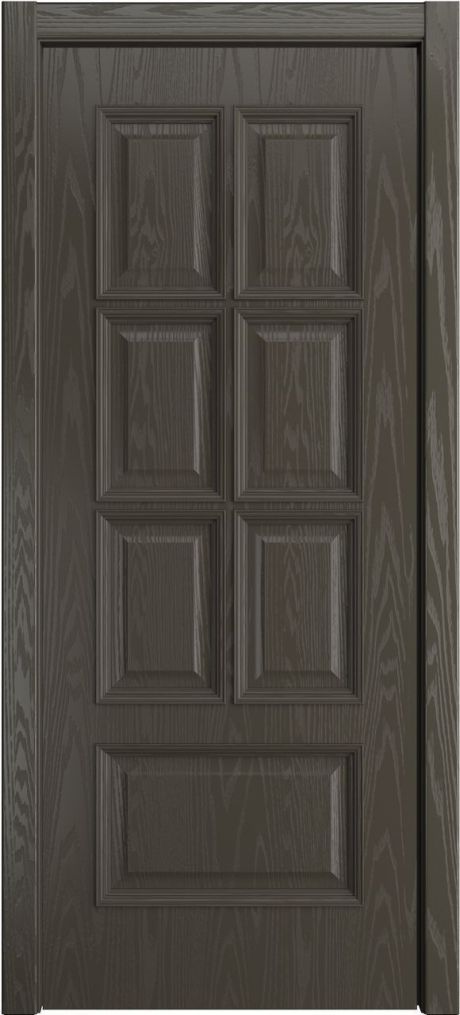 Глухая межкомнатная дверь Палермо-1 Гриджио Шпон (Мильяна)