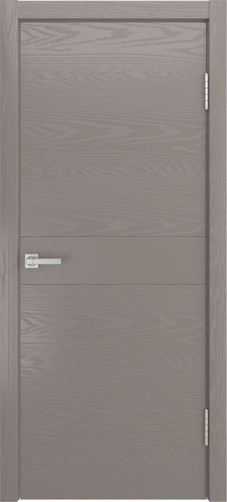 Глухая межкомнатная дверь ID-F Темно-серый Шпон (Мильяна)