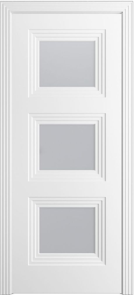 Межкомнатная дверь со стеклом Каролина Белоснежный Эмаль (Бипи Дорс)