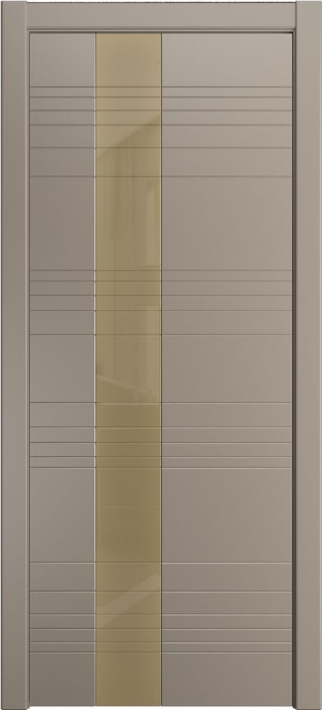 Межкомнатная дверь со стеклом ID-HL Латте Эмаль (Мильяна)