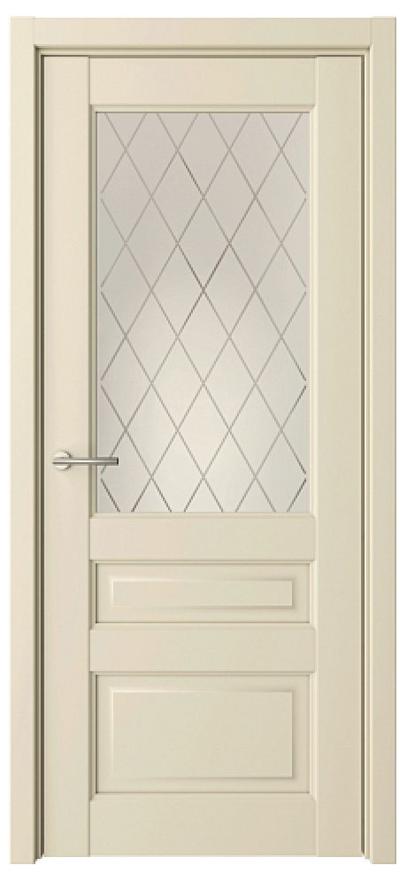 Межкомнатная дверь Эрмитаж-2 Сэнд Vinyl Мателюкс с алмазной гравировкой "Ромб" (ALBERO)