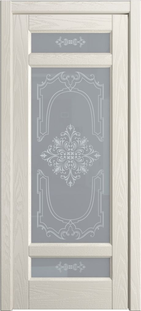 Межкомнатная дверь со стеклом Клариса Бежевый Шпон (Мильяна)