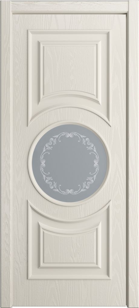 Межкомнатная дверь со стеклом Адриана Бежевый Шпон (Мильяна)