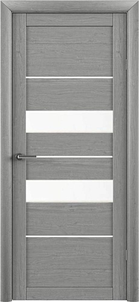 Межкомнатная дверь со стеклом Тренд Т-4 Ясень дымчатый Eco Tex Стекло белое (ALBERO)