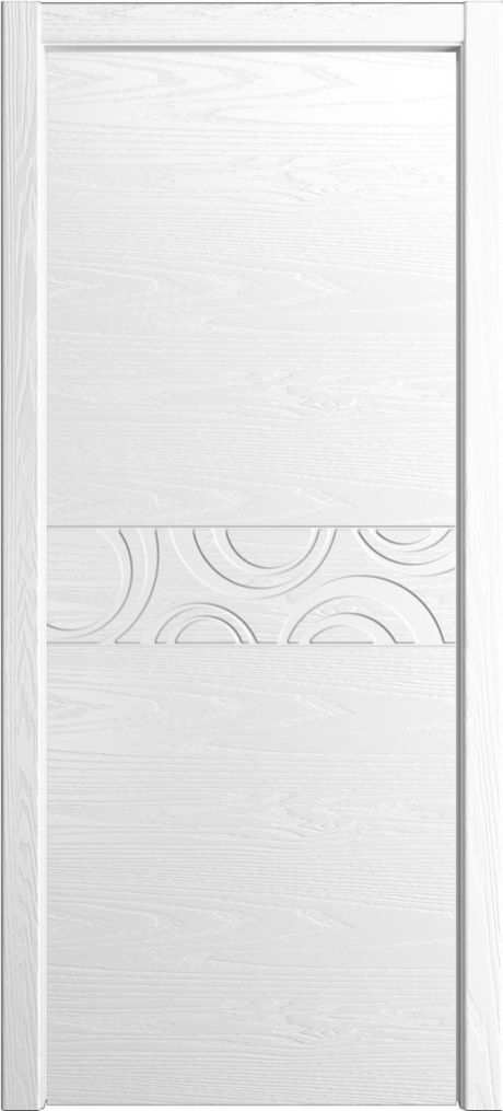 Глухая межкомнатная дверь ID-FL Белоснежный Шпон (Мильяна)