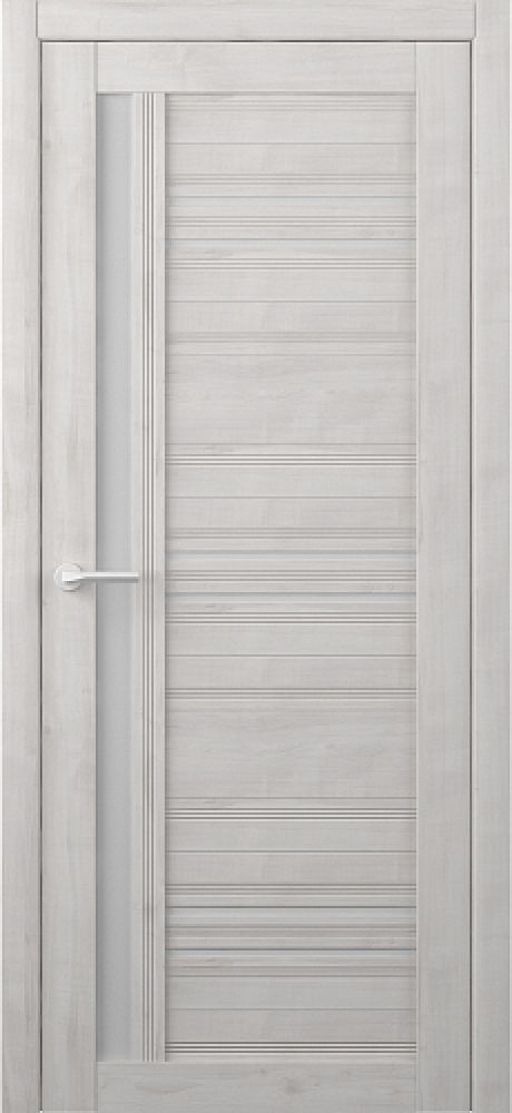 Межкомнатная дверь со стеклом Невада Жемчужный Soft Touch Стекло мателюкс (ALBERO)