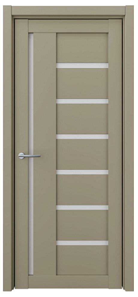 Межкомнатная дверь со стеклом Мадрид Серый Vinyl Стекло мателюкс (ALBERO)