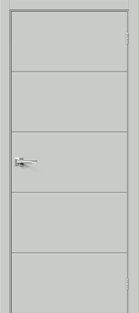Межкомнатная дверь глухая Граффити-1 Grey Pro (BRAVO)