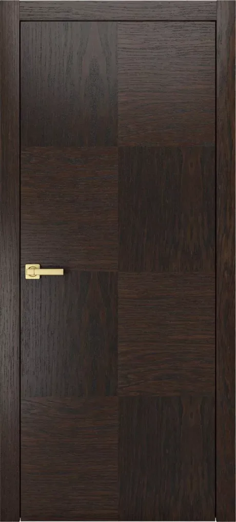 Глухая межкомнатная дверь Некст-4 Дуб коньячный Шпон (Мильяна)