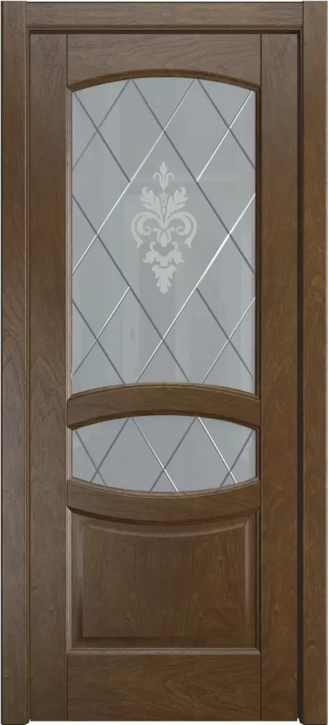 Межкомнатная дверь со стеклом София Дуб виски Шпон (Мильяна)