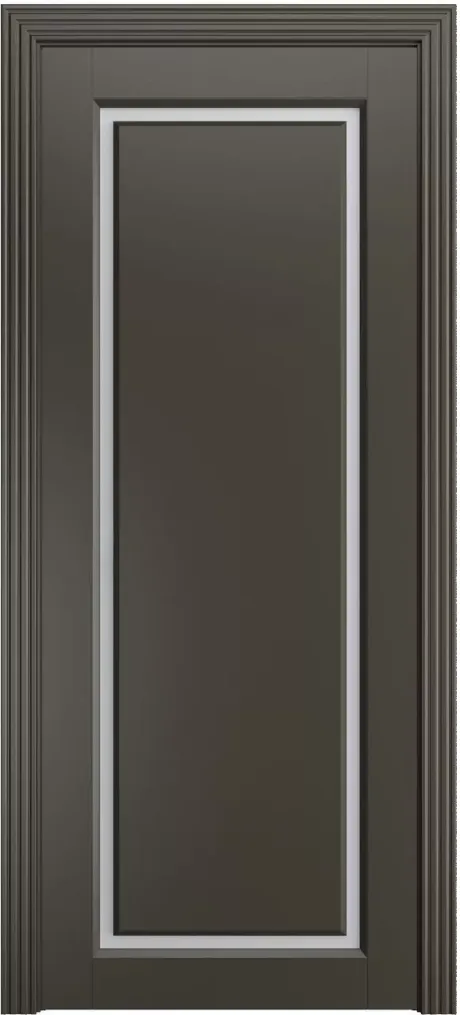 Межкомнатная дверь со стеклом Мадрид-1 Гриджио Эмаль (Мильяна)