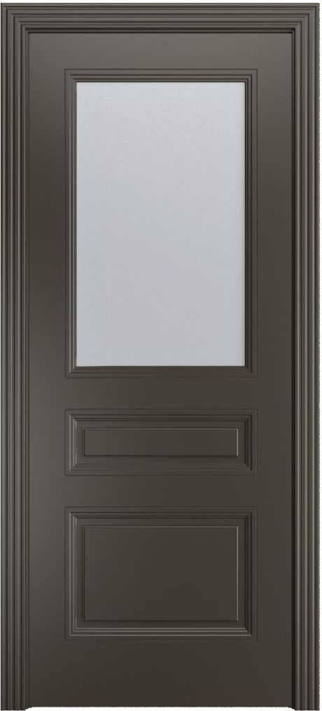 Межкомнатная дверь со стеклом Манхэттен Гриджио Эмаль (Бипи Дорс)