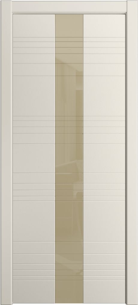 Межкомнатная дверь со стеклом ID-XL Бежевый Эмаль (Мильяна)