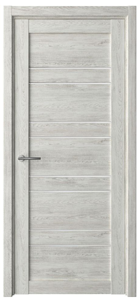 Межкомнатная дверь со стеклом Дублин Дуб нордик Эко-шпон Стекло мателюкс (ALBERO)