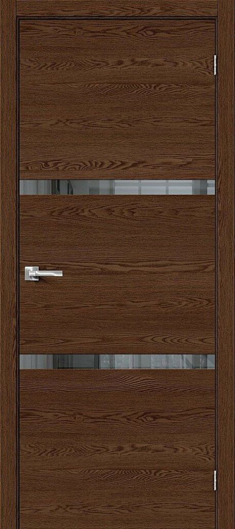 Межкомнатная дверь остекленная Браво-2.55 Brown Skyline (Mr.wood)