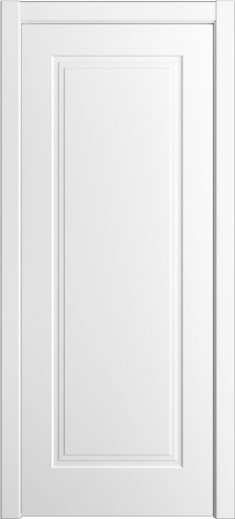 Глухая межкомнатная дверь ID-Челси 1 Белоснежный Эмаль (Мильяна)